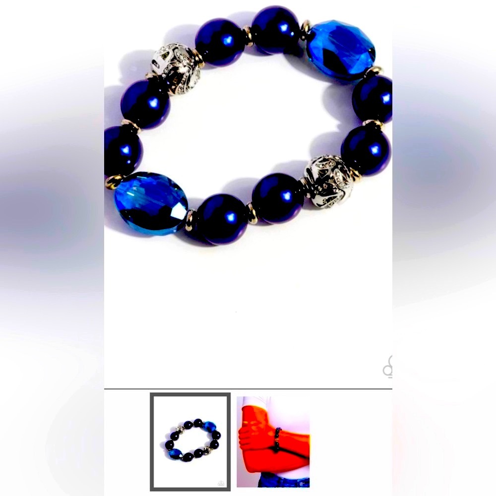 🔵🩶🔵 “ORNAMENTAL OUTFIT” BLUE BRACELET ~ PAPARAZZI❗️🔵🩶🔵 - Picture 3 of 4